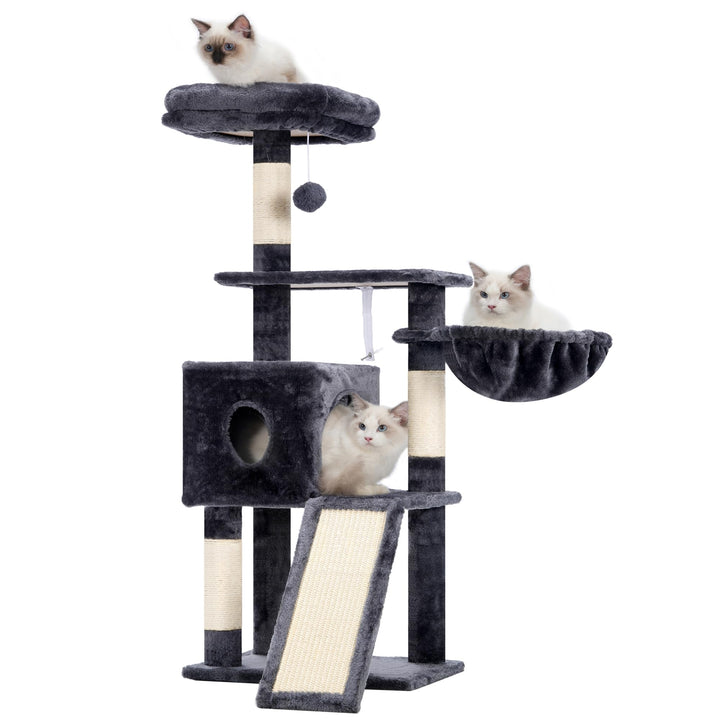 Hey-brother Kratzbaum, 108cm Indoor Katzenbaum, mehrstöckiger Katzenkratzbaum für Kätzchen, mit Krat