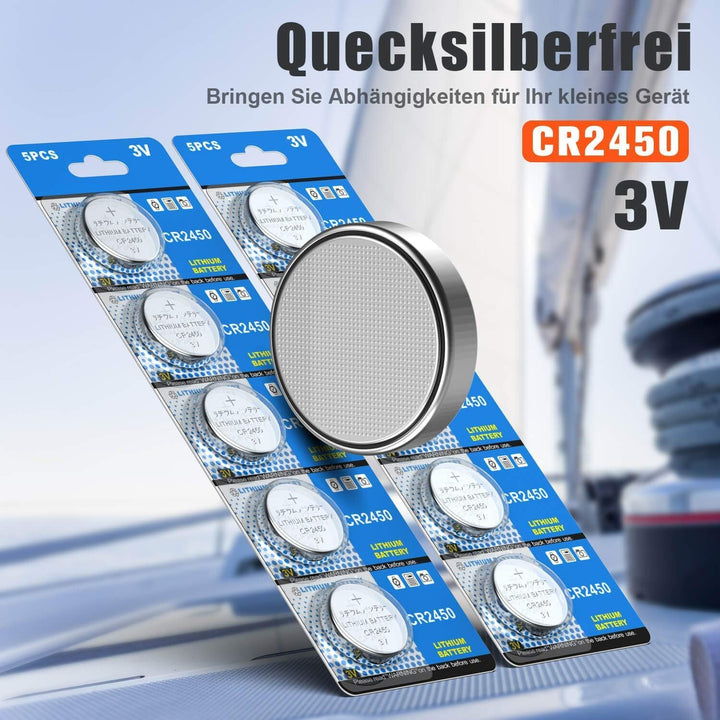 CR 2450 40er Votivkerzen,CR2450 Batterien 3V Lithium-Knopfzelle,Teelichter, Video, Computer, Rechner