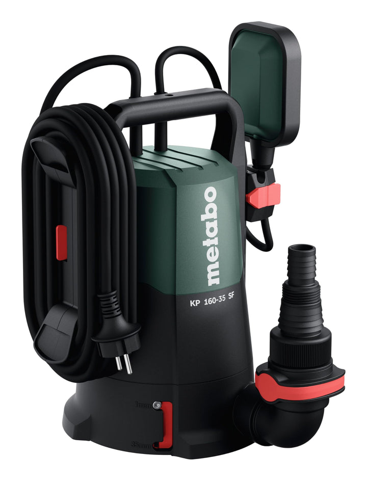 metabo Kombi‑Tauchpumpe KP 160‑35 SF - 500 W, 16.000 l/h, flachabsaugend bis 1 mm, Partikel bis 35 m