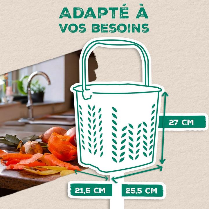 alfapac by Solubio – Komposteimer 10 Liter für organische Abfälle