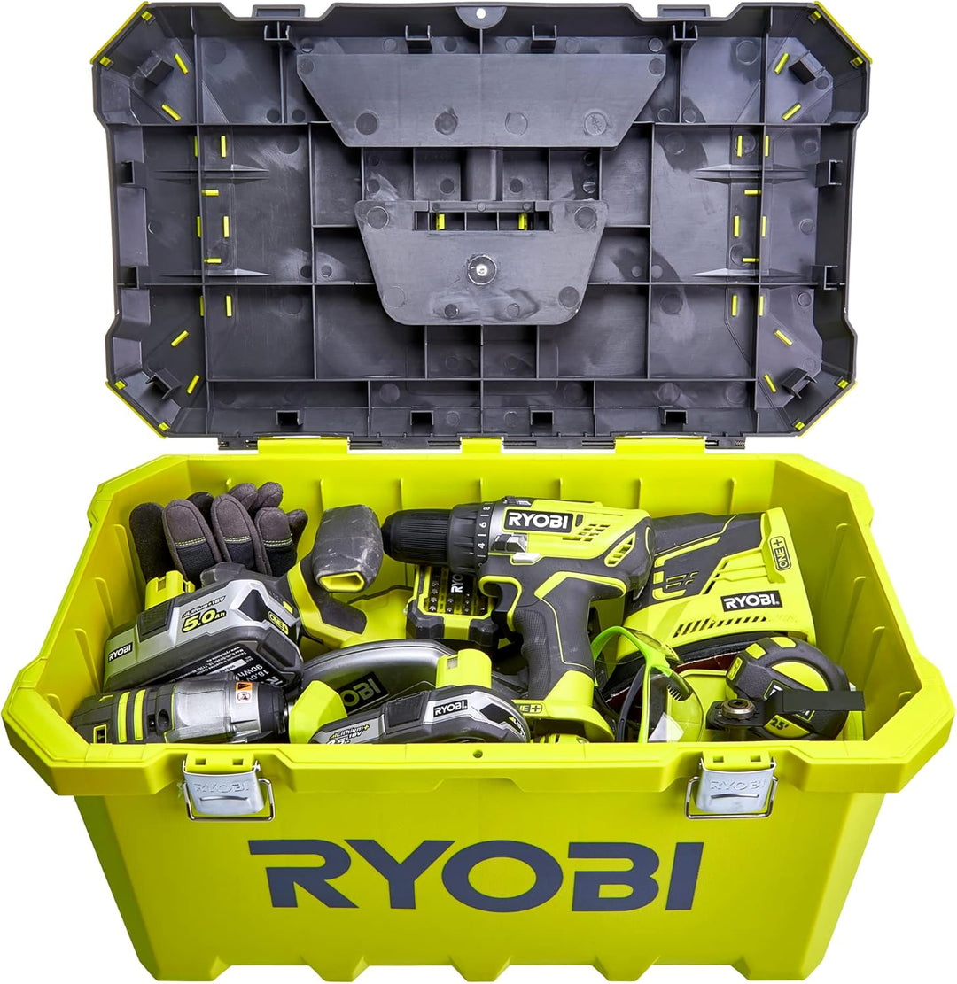RYOBI Werkzeugkoffer RTB22INCH, 56 L Fassungsvermögen, mit Organizer-Fach, Metallverschlüsse, gummie