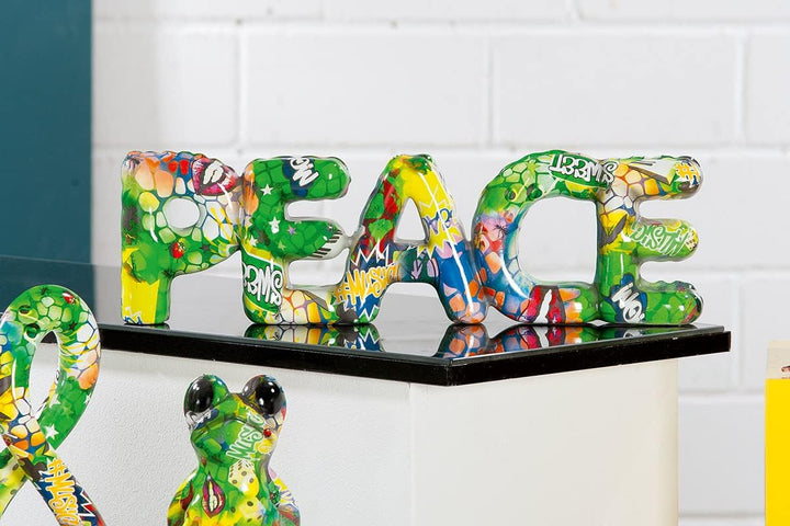 Casablanca Deko Schriftzug Buchstaben Skulptur Peace im Street Art Desig - aus Kunstharz - Accessoir