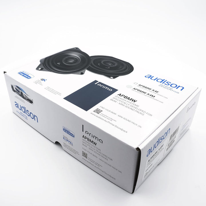 Audison APBMW X4M – 100-mm 2-Wege-Koaxiallautsprecher-Paar für BMW/MINI, 80W Peak, Plug & Play-Monta