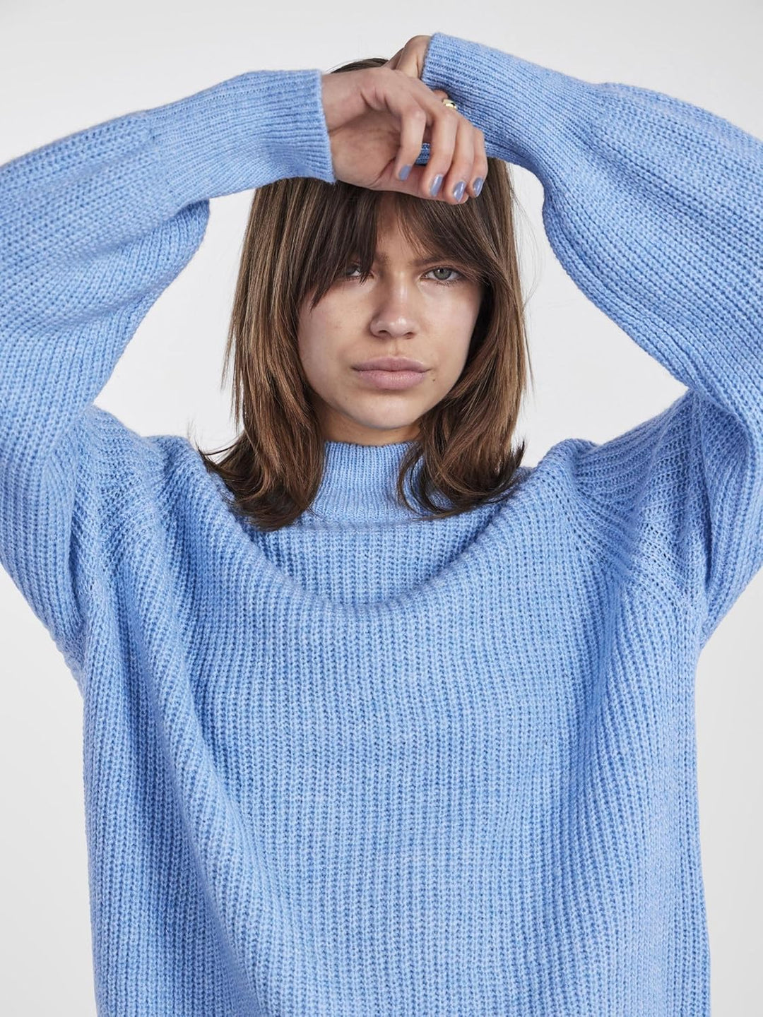 PIECES Female Strickpullover PCNATALEE XS Airy Blue, XS Airy Blue