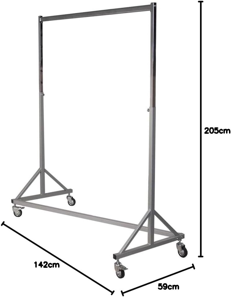 GERSO Profi Schwerlast Kleiderständer höhenverstellbar 125–205 cm | 150 kg Tragkraft | Industrie-Qua