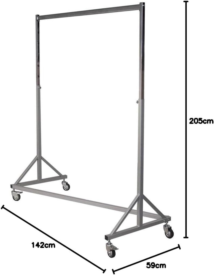 GERSO Profi Schwerlast Kleiderständer höhenverstellbar 125–205 cm | 150 kg Tragkraft | Industrie-Qua