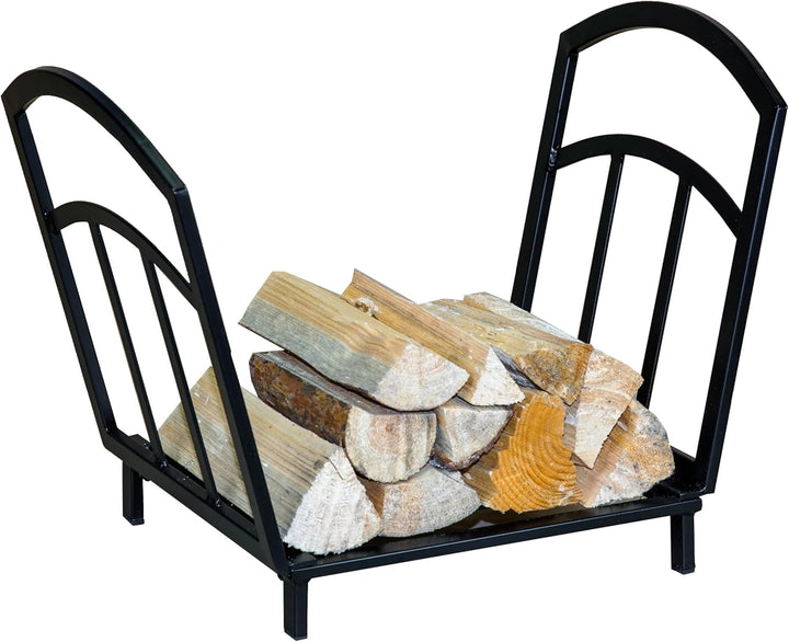 Loywe Holzkorb Kaminholz 40.6X31.7X39.4CM Metall Brennholzkorb Holzwiege Kamin Feuerholzkorb für Inn