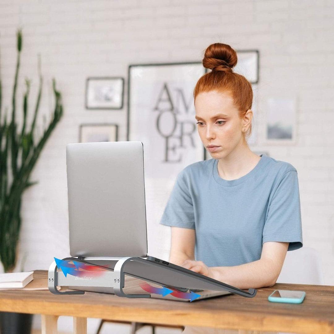 Laptopständer Laptop Ständer - Ergonomisch Aluminium Computerständer PC Halter Leicht Belüfteter für
