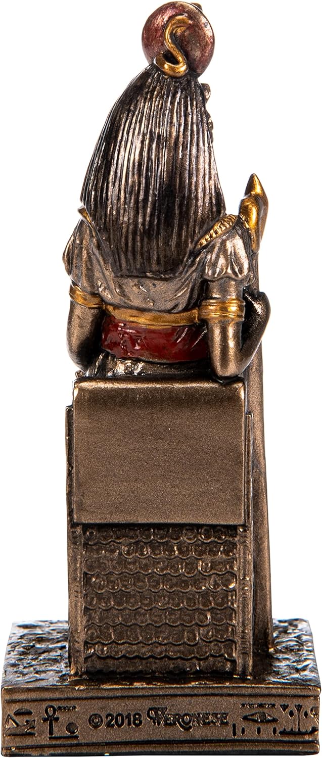 BEAUTIFUL GREEK STATUES Sekhmet Miniatur-Statue, ägyptische Göttin, Harz, handbemalt, Bronze, 7,4 cm
