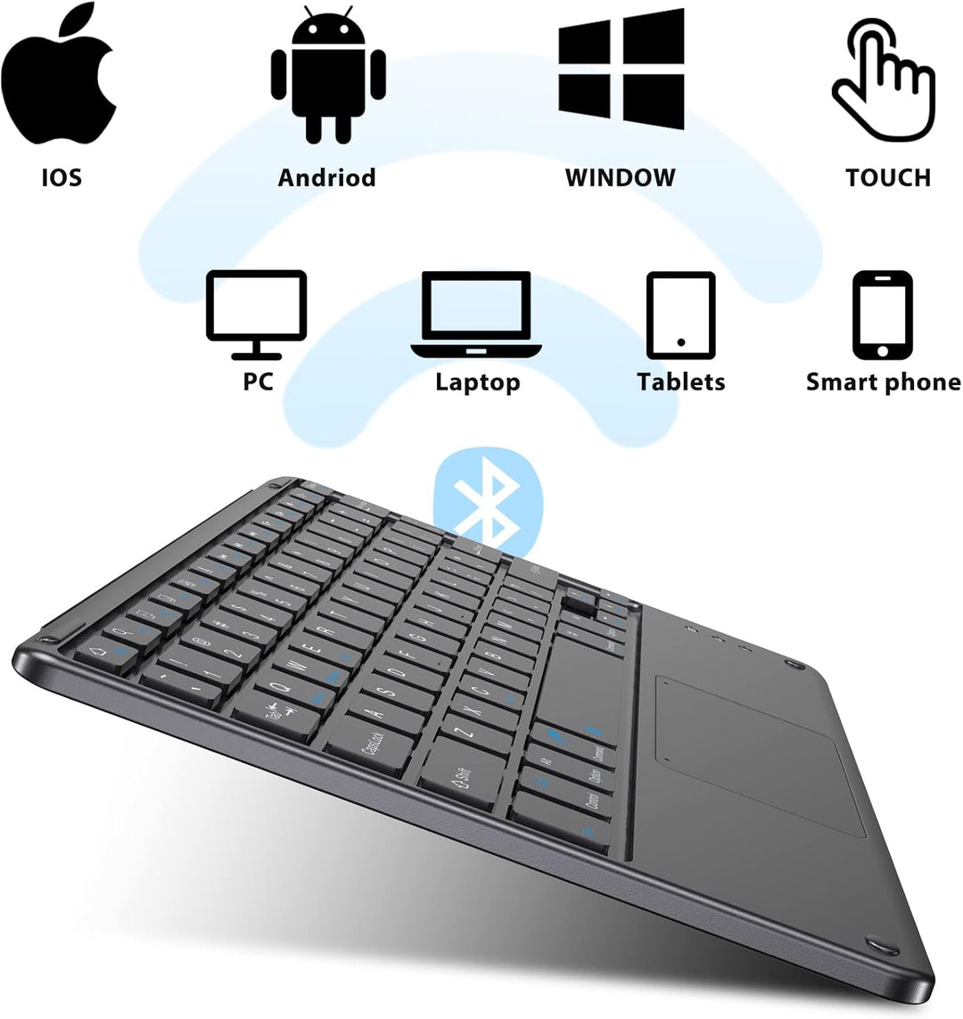 Blackview Universelle Bluetooth-Tastatur für Tablets, kabellose Tastatur, klare taktile Reaktion, en