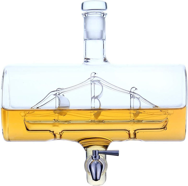 polar-effekt Whisky-Dekanter mit 2 Whiskygläser 320ml, Whiskey-Karaffe 1000ml Bleifreie Whisky Set m