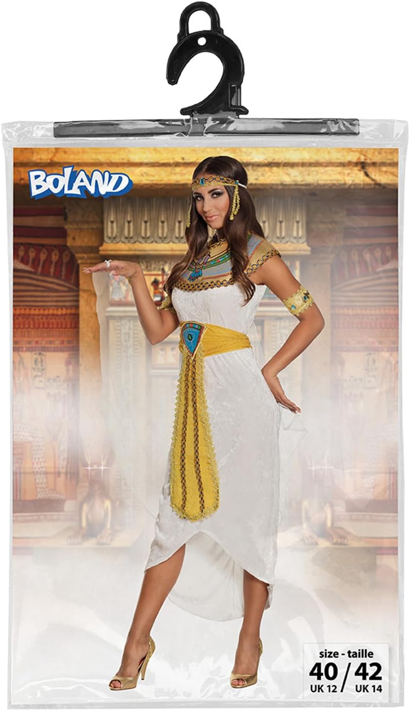 Boland - Erwachsenenkostüm Ägyptische Göttin Anuket, Set für Damen, Stirnband, Kragen, Umhang, Kleid