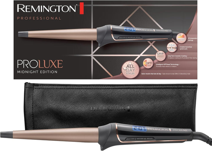 Remington Lockenstab grosse Locken & natürliche Wellen [kegelförmig 25-38mm] PROluxe Midnight (OPTIh
