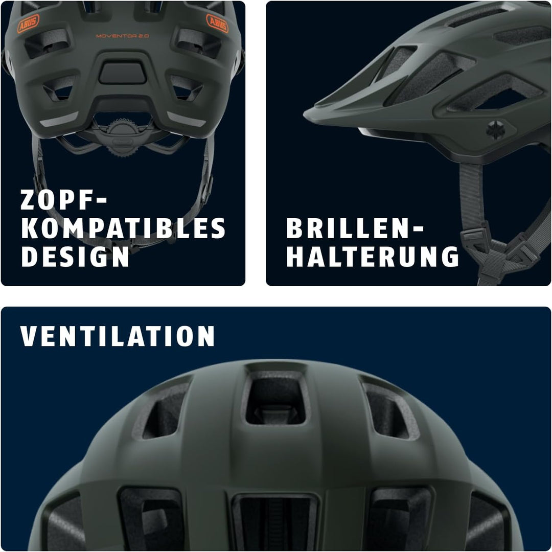 ABUS MTB-Helm Moventor 2.0 - komfortabler Fahrradhelm fürs Gelände - All-Mountain-Helm - für Damen u