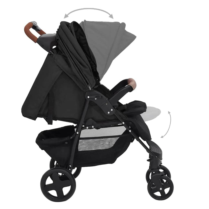 vidaXL Kinderwagen 2-in-1 Klappbar Kombikinderwagen Kinder Baby Buggy Sportwagen Reisebuggy Babywage