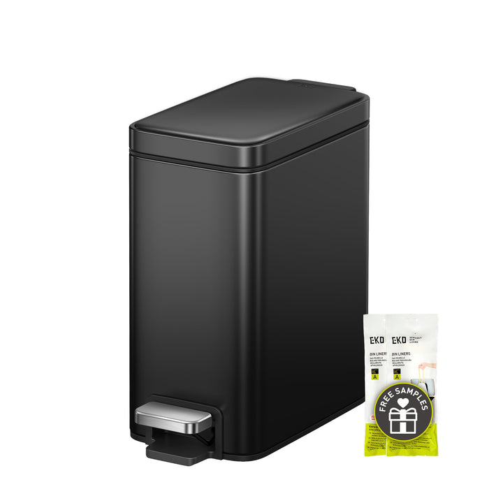 EKO Genie Mülleimer Bad, Kosmetikeimer 5L, kleiner Abfalleimer mit Softclose-Deckel, wasserdichter,