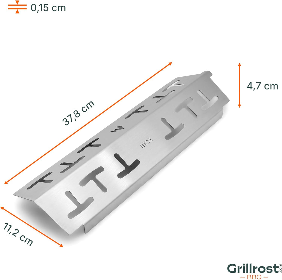 Grillrost.com Das Original Aromaschiene für Enders Hyde 3/4/6 Sikr Turbo - Brennerabdeckung aus mass