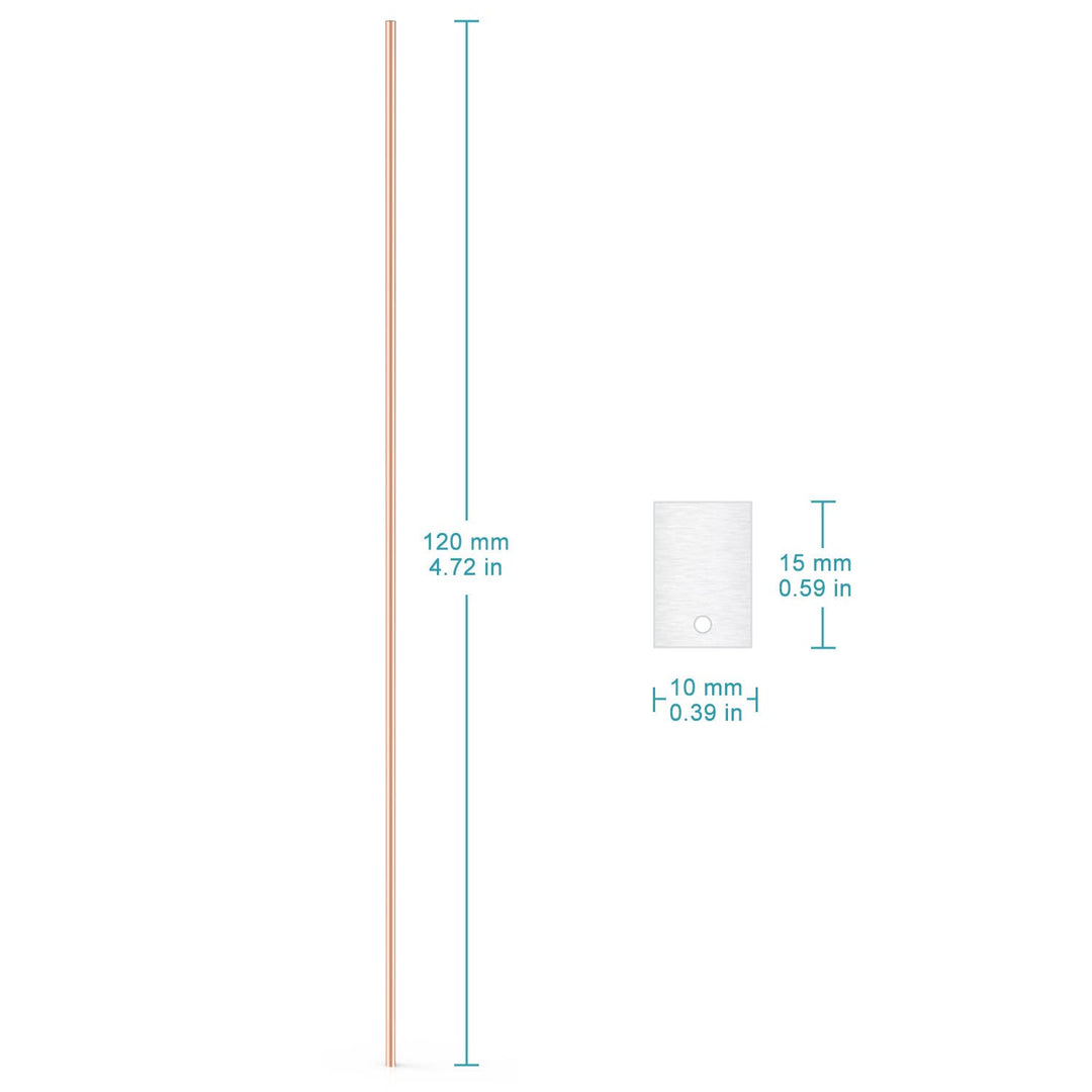 stonylab 5 Stück Aluminium Platten, 99,99% 1 * 10 * 15 mm Aluminium Anode, Flache Metallfolienelektr