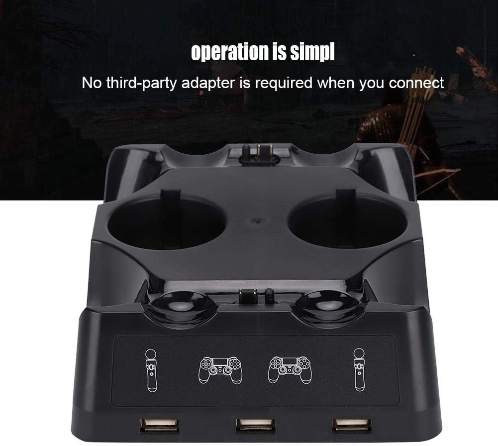 Ladestation, Multifunktionsladegerät für PS4 / PS4 Move / PS4 VR Controller Vier Ladestationen mit r