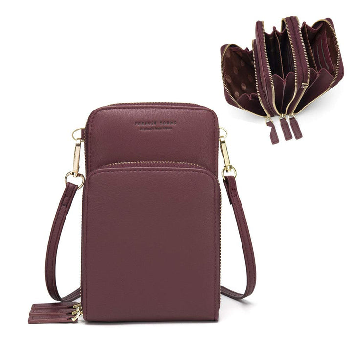 myfriday Kleine Umhängetasche für Damen, Mini Messenger Schulter Handtasche Geldbörse mit Kreditkart