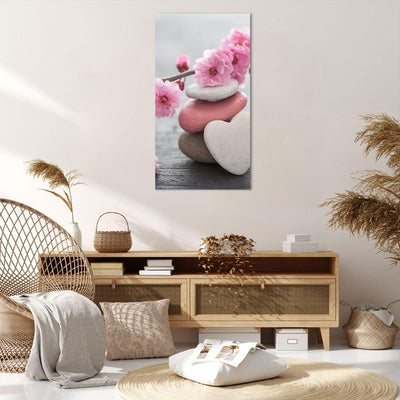 Wandbilder Dekoration Wohnzimmer Yoga weiblich Blume Gesundheit Bilder auf Leinwand 65x120cm Leinwan