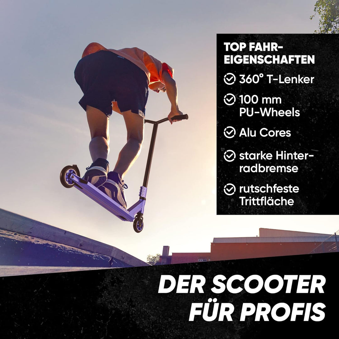 Apollo Stunt Scooter - Star Pro | HighQuality eloxierter Profi Stuntroller | Kinder Scooter mit ABEC