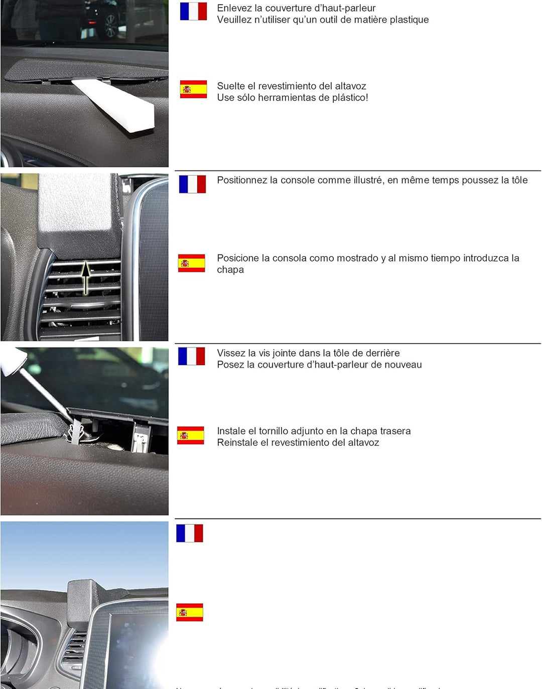 KUDA 2645 Halterung Kunstleder schwarz für Renault Scenic/Grand Scenic (4. Gen) ab 2016, 2645