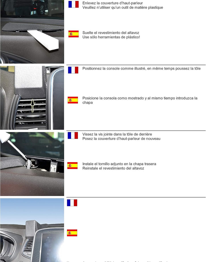 KUDA 2645 Halterung Kunstleder schwarz für Renault Scenic/Grand Scenic (4. Gen) ab 2016, 2645