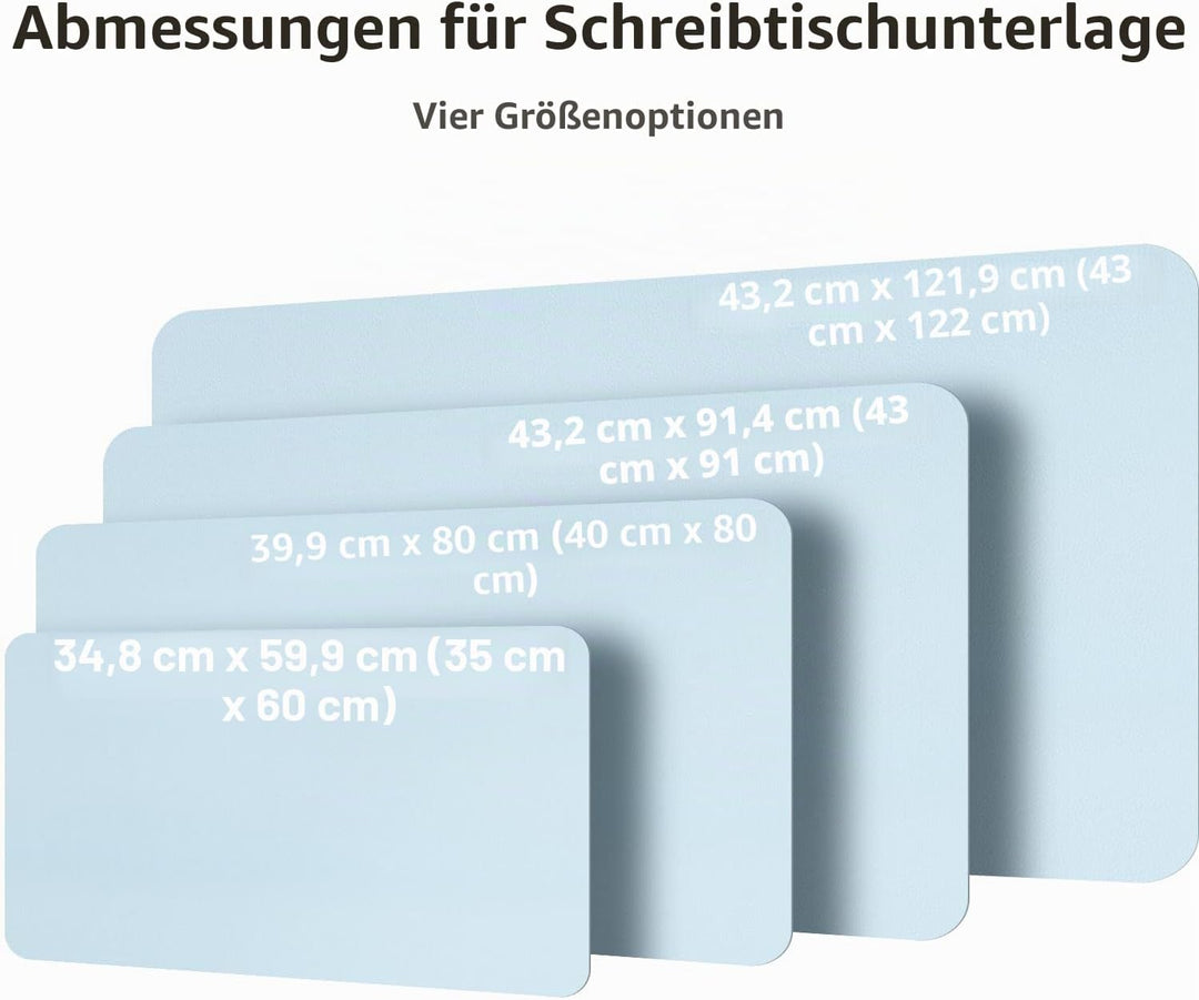 Aothia schreibtischunterlage,Mauspad, Büro-Schreibtischmatte, Rutschfester PU-Leder-schreibtischmatt
