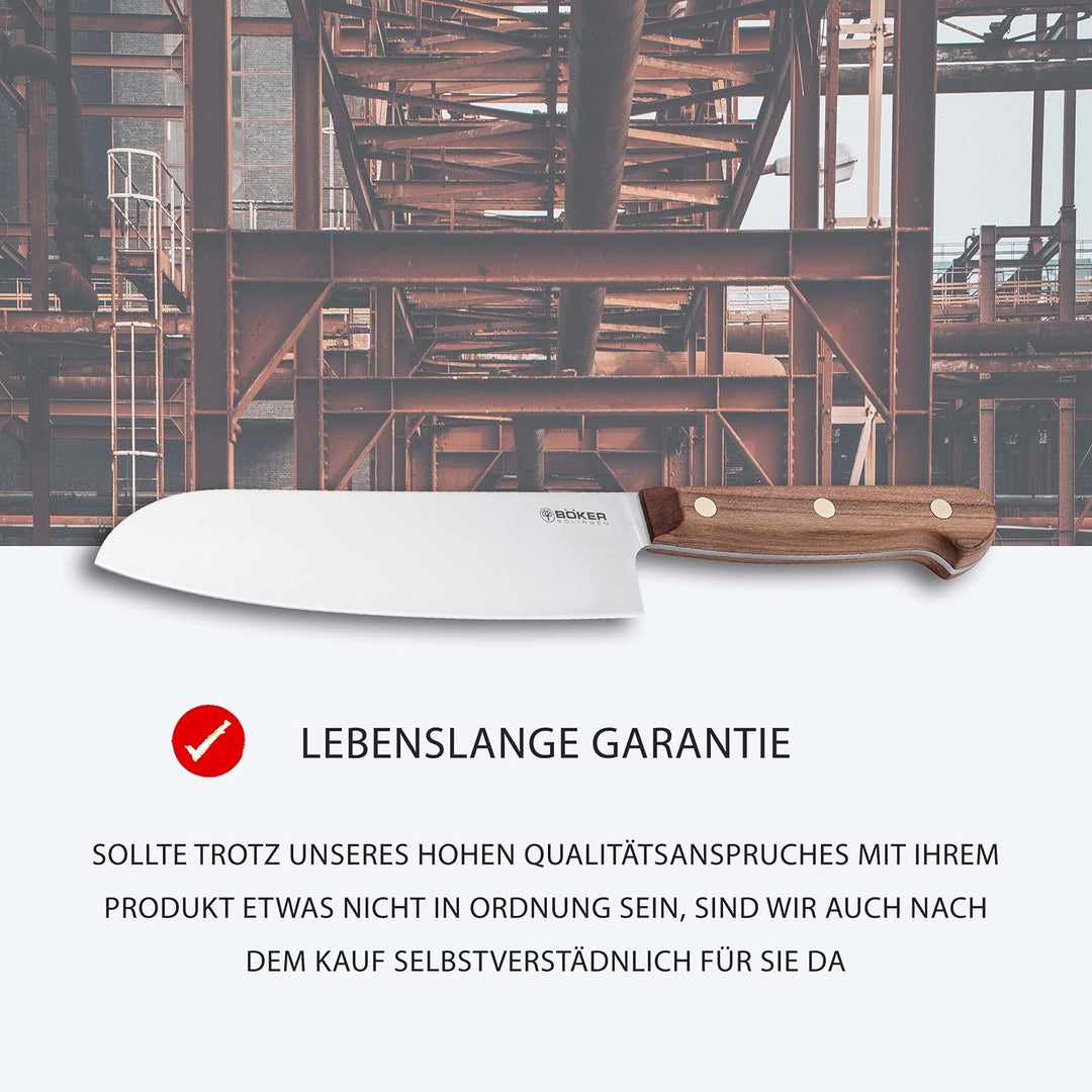 BÖKER SOLINGEN® Cottage-Craft - handgefertigtes Santoku-Messer - Küchenmesser aus Solinger Manufaktu