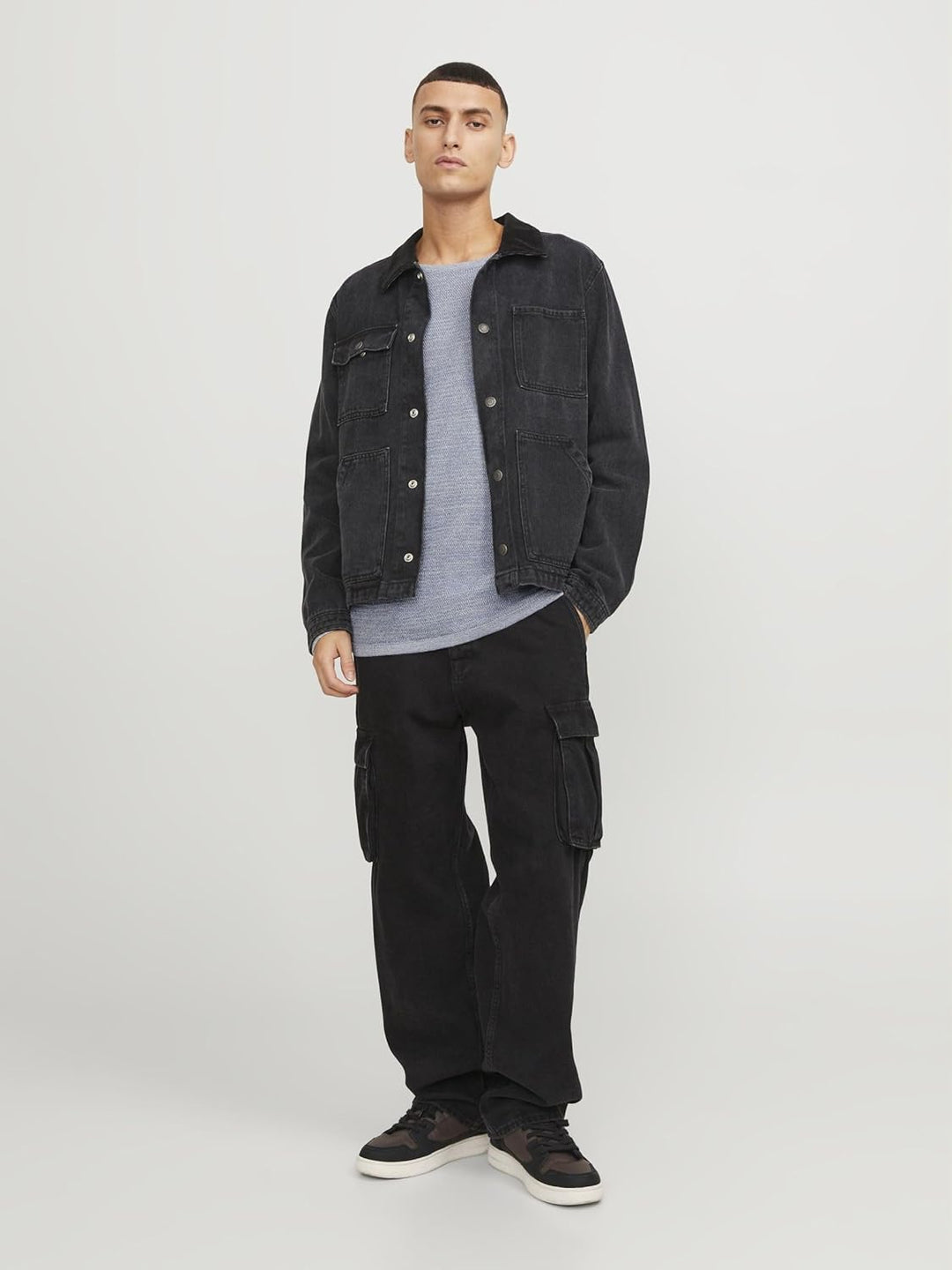 JACK & JONES Herren Jjegreg Knit Crew Neck Sn Strickpullover XXL Pacific Coast/Detail:with Cloud Dan