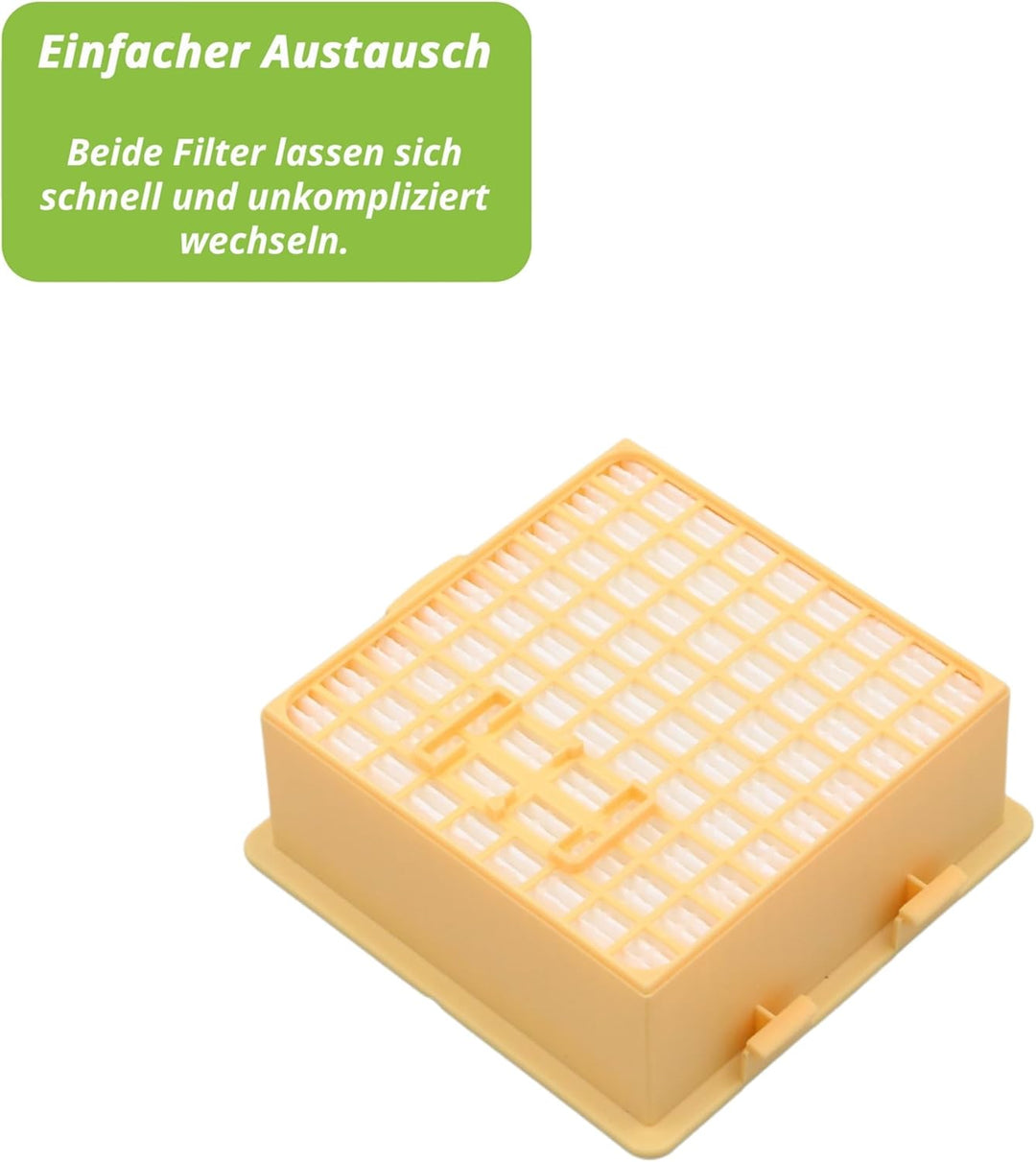 Hochwertiges Filterset 1 Aktivfkohlefilter und 1 Hepafilter passend für Vorwerk Tiger 260, VT260 - H