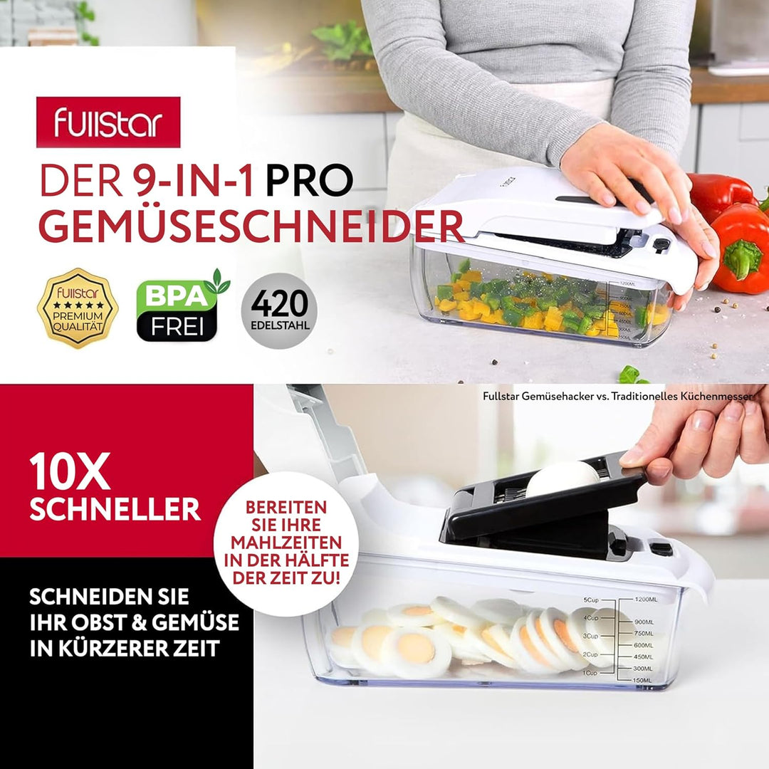 Gemüseschneider Spiralschneider Gemüsehobel - Gemüse Schneider Zwiebelschneider Kartoffelschneider O