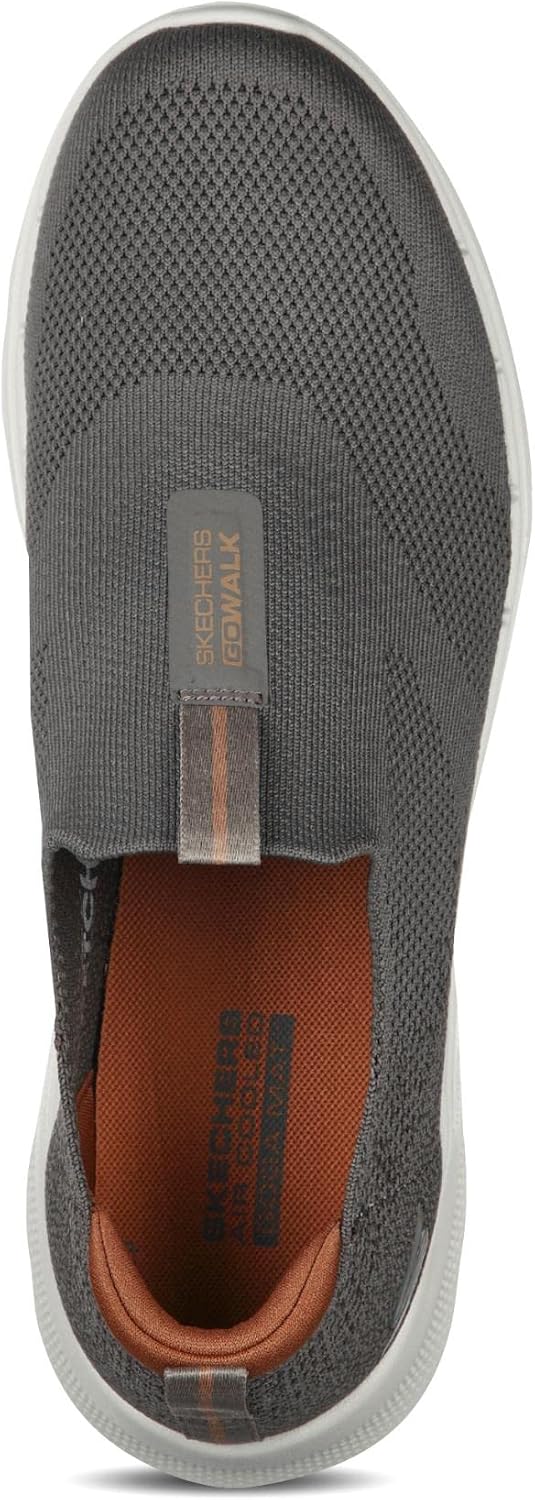 Skechers Herren Go Walk 6 Sneaker 42 EU Taupe Textile, 42 EU Taupe Textile