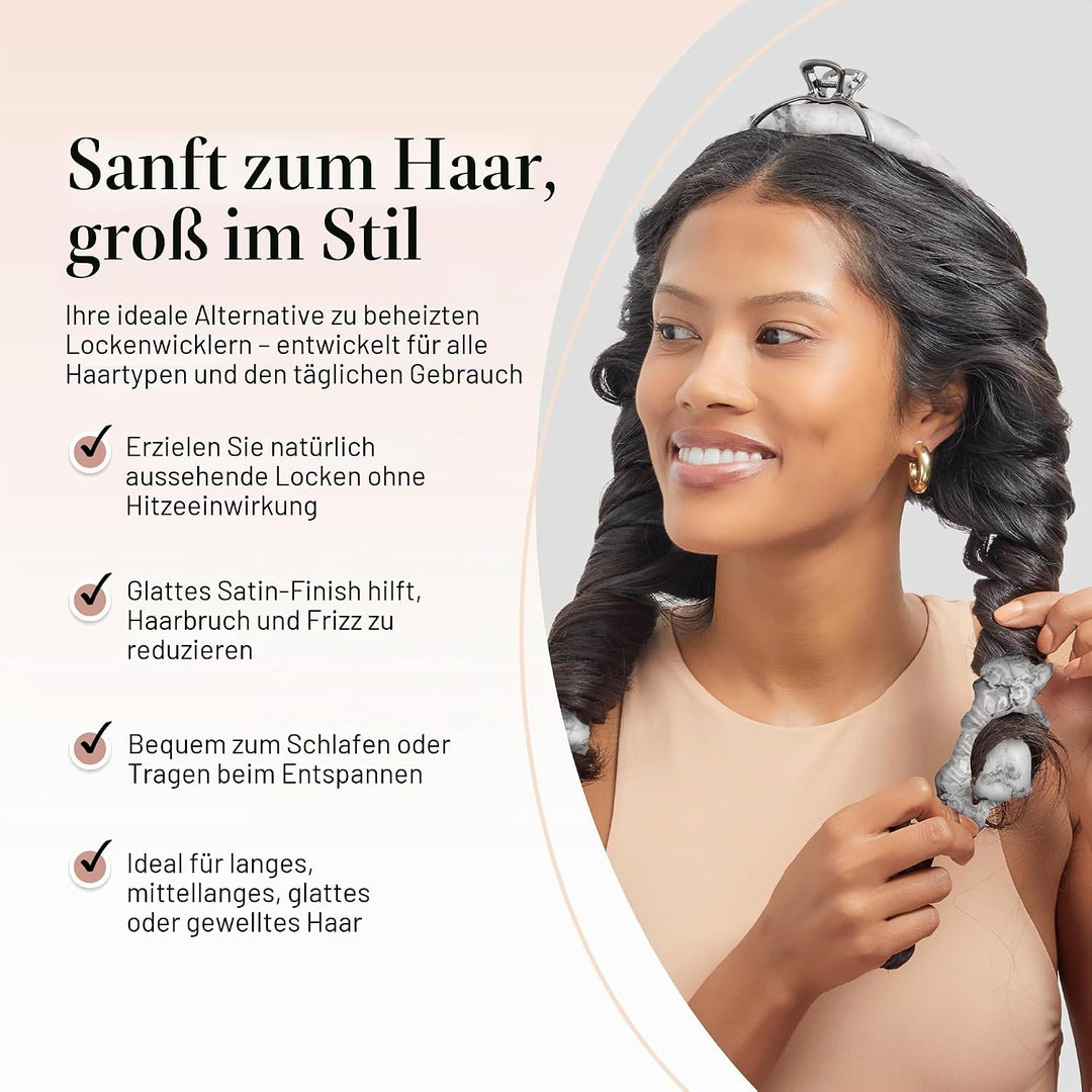 Kitsch Satin Heatless Curling Set - Lockenwickler für Heatless Curls | Heatless Hair Curler &amp; Hot Ro