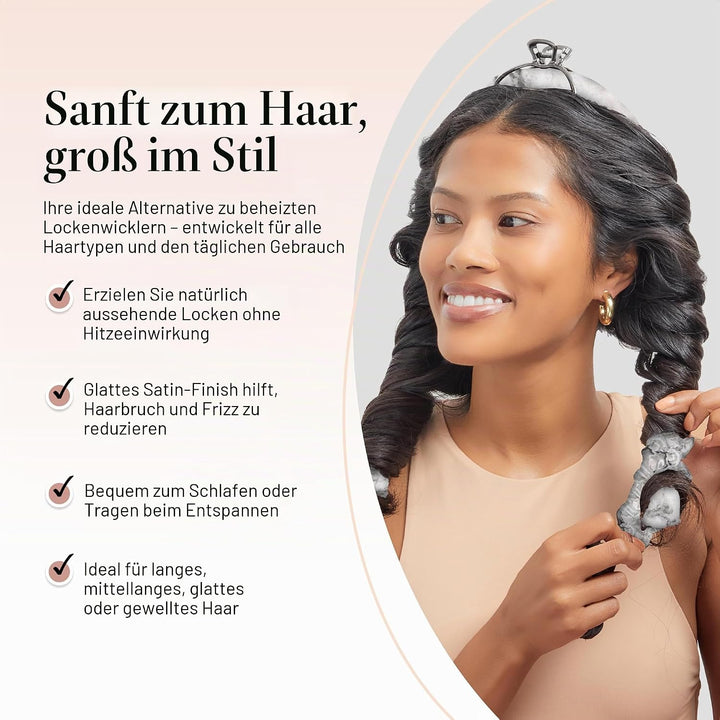 Kitsch Satin Heatless Curling Set - Lockenwickler für Heatless Curls | Heatless Hair Curler &amp; Hot Ro