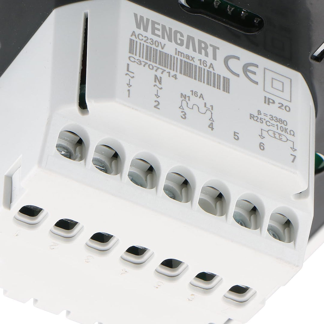 Wengart Digital Raumthermostat mit Touchscreen für elektrische Heizungen WG809,Unterputz Montage Woc