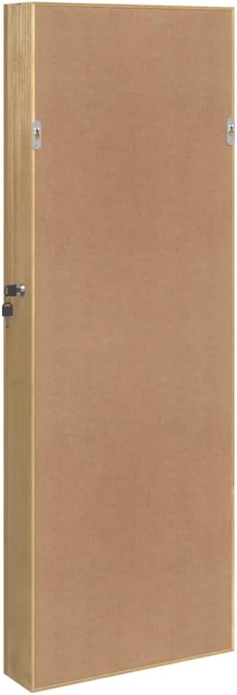vidaXL Schmuckschrank mit Spiegel Wandmontage 37,5x10x106 cm 37.5 x 10 x 106 cm Braun, 37.5 x 10 x 1