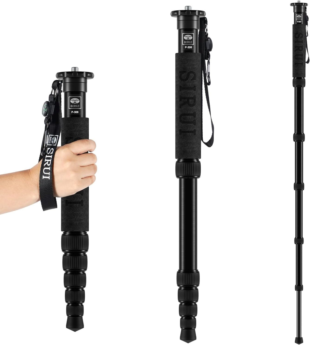 SIRUI P-306 Camera Kamera Reise Einbeinstativ Monopod, Aluminium 0.56kg Einbeinstativ, 6 Sektionen,