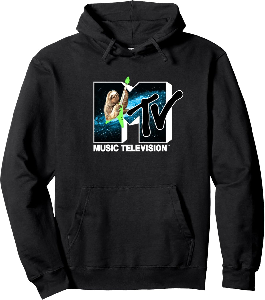 MTV Sloth Guitar Logo Pullover Hoodie