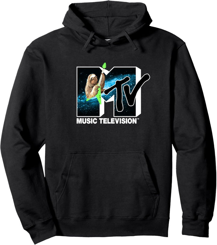 MTV Sloth Guitar Logo Pullover Hoodie