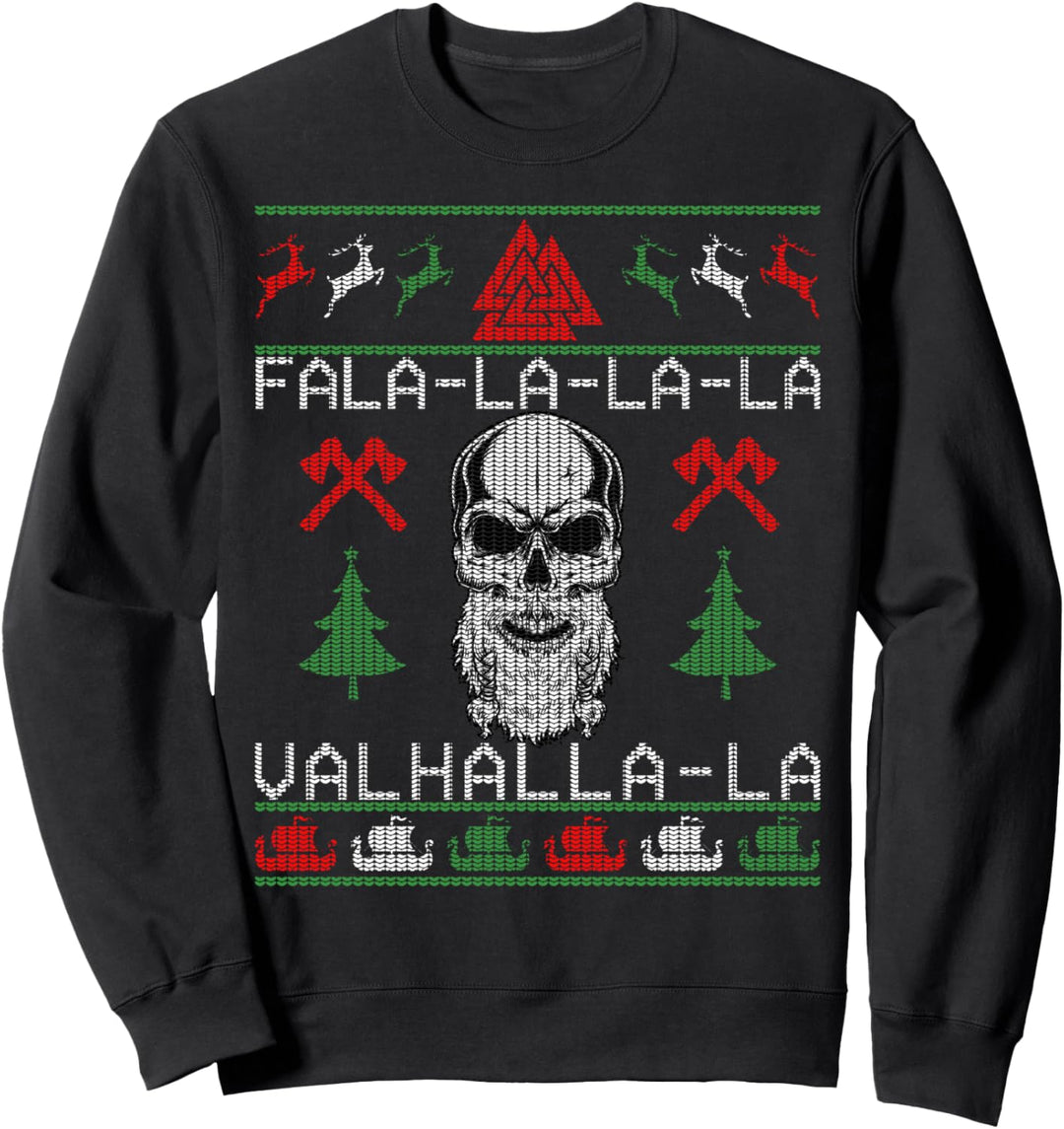 Ugly Christmas Sweater Wikinger Viking Falalalala Valhallala Sweatshirt