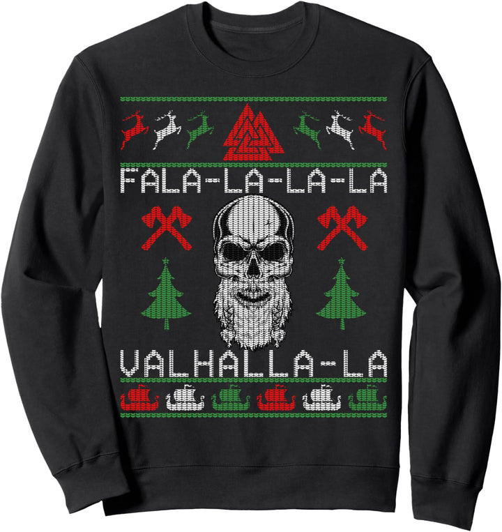 Ugly Christmas Sweater Wikinger Viking Falalalala Valhallala Sweatshirt