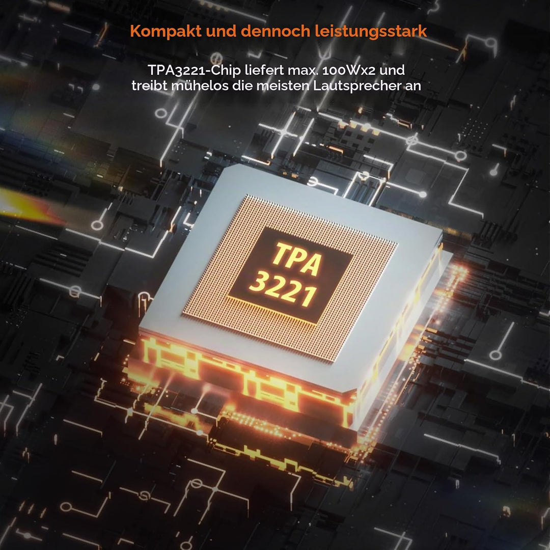Nobsound TPA3221 Bluetooth Verstärker für Lautsprecher: HiFi 100W×2 mit Aktiv Subwoofer Anschluss fü