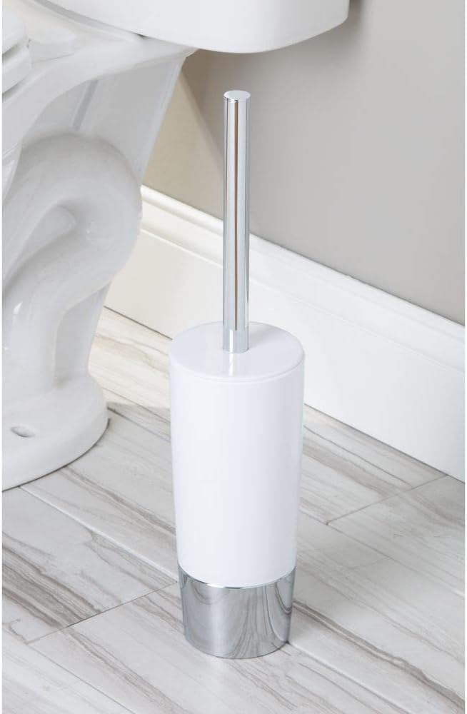 iDesign 99000EU Duetto Toilettenbürste, weiss / chrom, Weiss