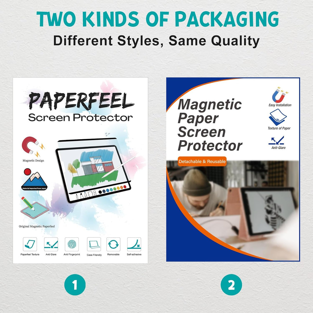 PAPERFEEL Magnetischer Folie für iPad Air 13 2024 M2 Schutzfolie, Matt Papier Magnetisch Folie zum S