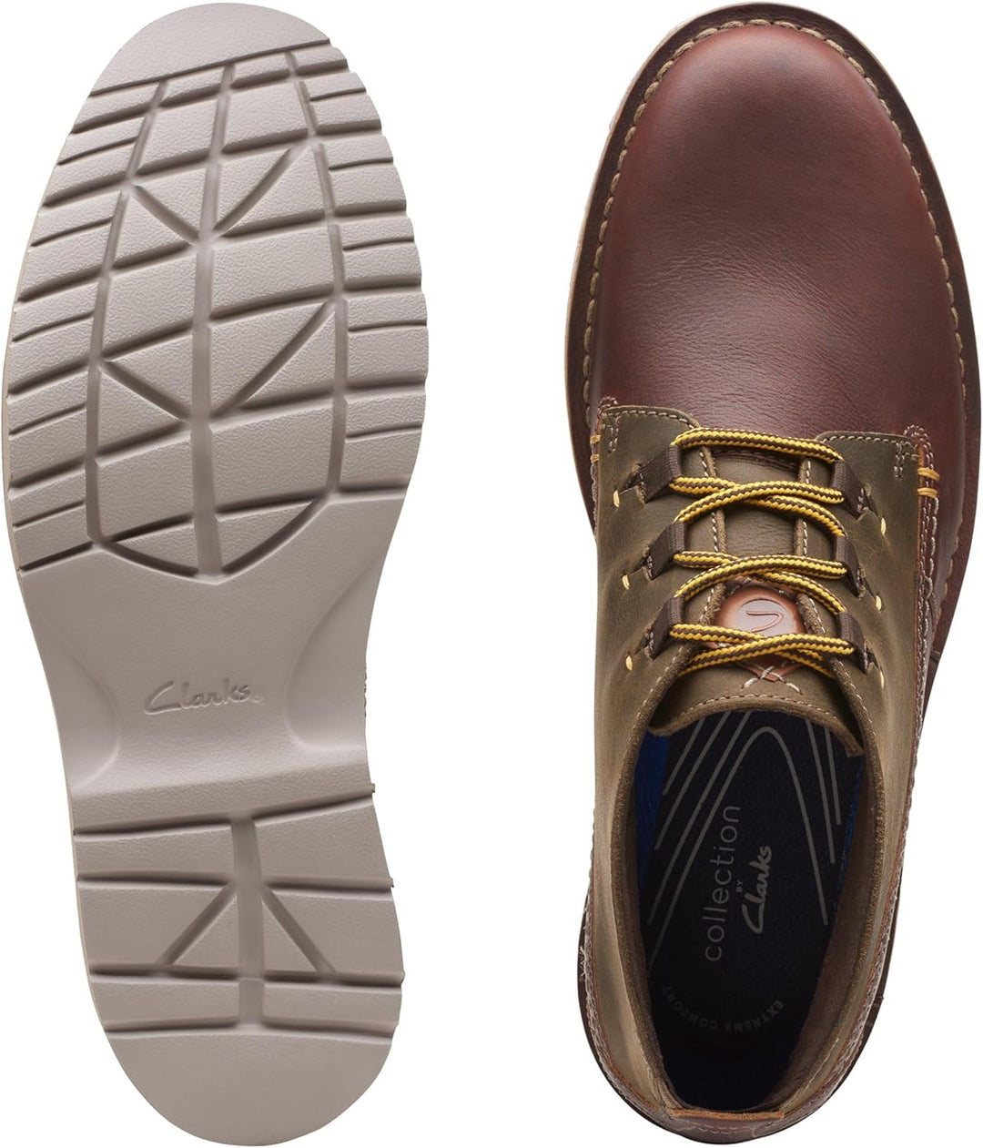 Clarks Herren Eastford Mid Chukka-Stiefel 40 EU Dark Brown Combination, 40 EU Dunkelbraune Kombi
