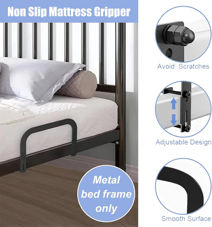 4 Stück Matratzenbügel, Rutschfester Matratzen-Halter, Verstellbarer Matratzenstabilisatoren, Verhin