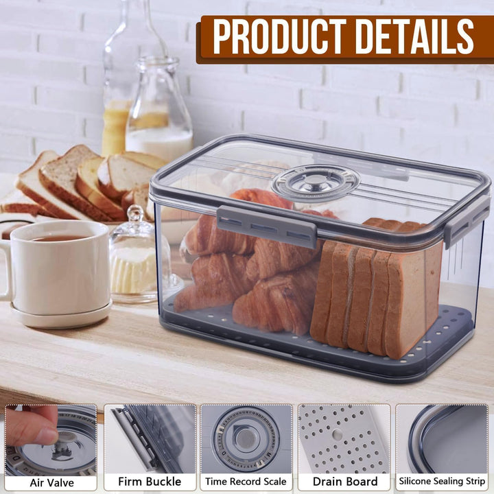 Brotkasten Brotbox Brotaufbewahrung Toastbrotbox Bread Box für Knäckebrotdose Brotkorb Modern Knäcke