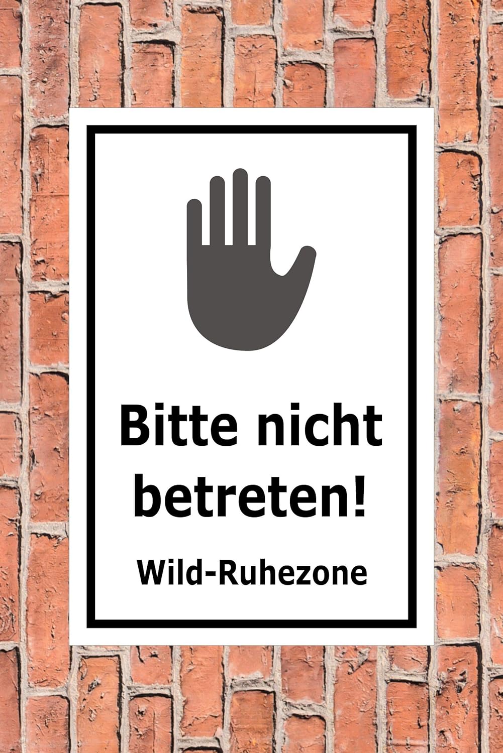 Melis Folienwerkstatt Schild Wild-Ruhezone - 60x40cm - Bohrlöcher - 3mm Aluverbund – 20 VAR S00359-0